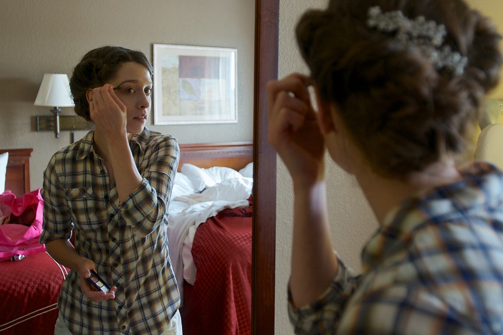 The bride prepares for her wedding day.