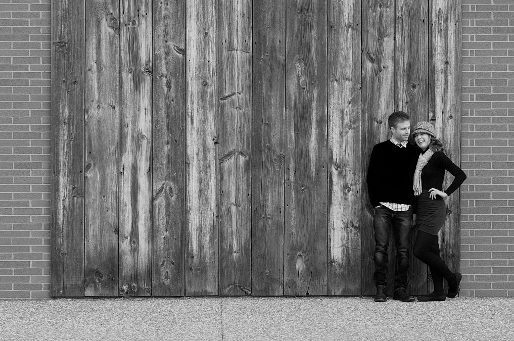 Rachel and Jesse share moments during their engagement session in the Amana Colonies.
